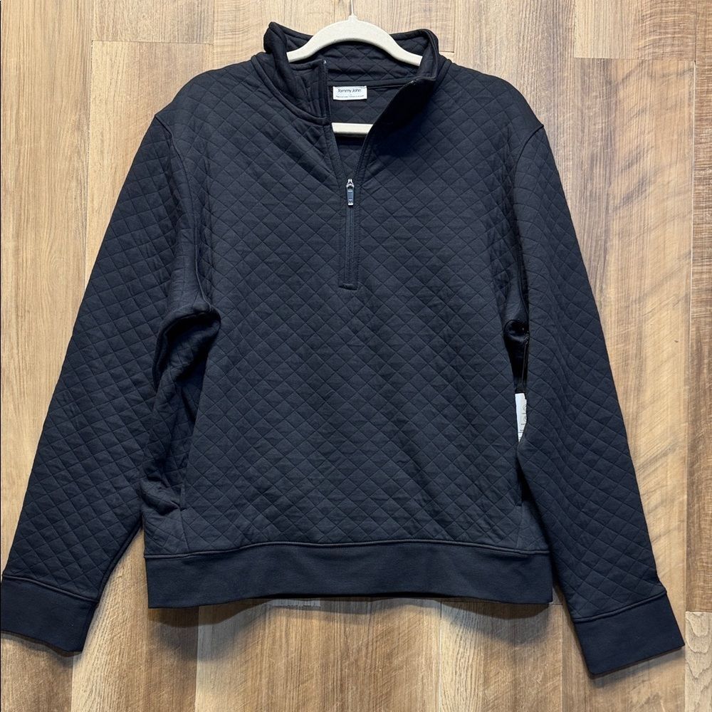 TOMMY JOHN - Quilted 1/4 Quarter Zip in Black